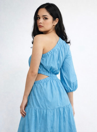 Skyline One-Shoulder Cutout Maxi Dress