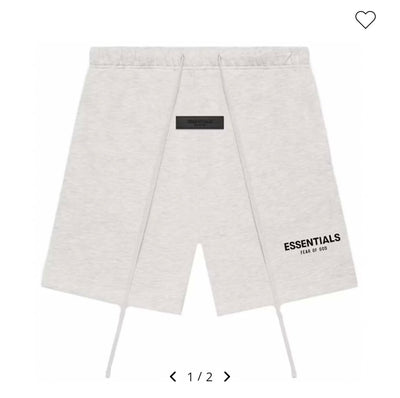 Essentials Signature Hoodie & Shorts Set – Light Heather