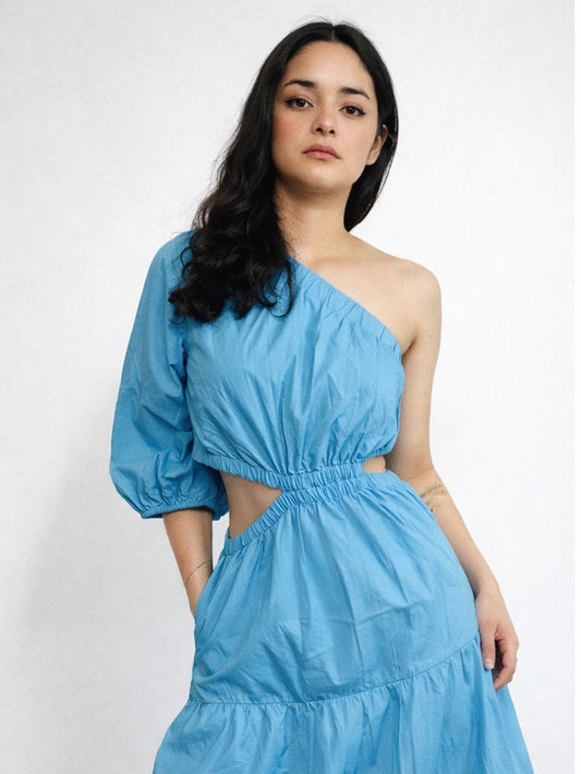 Skyline One-Shoulder Cutout Maxi Dress