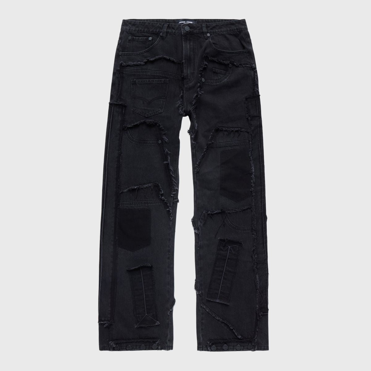 Reconstructed Panel Denim Jeans