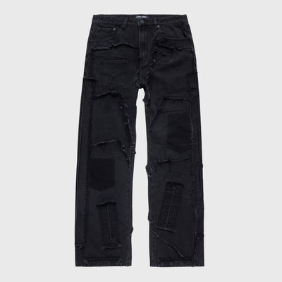 Reconstructed Panel Denim Jeans