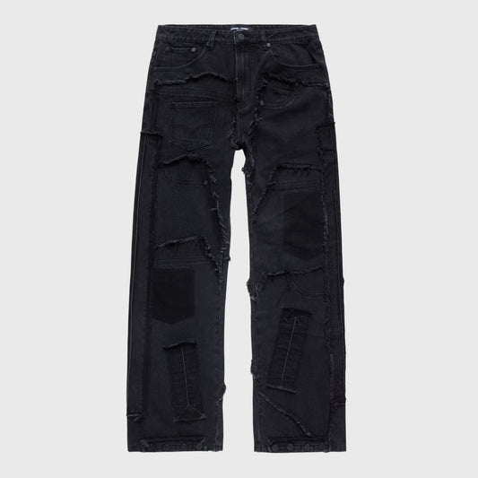 Reconstructed Panel Denim Jeans