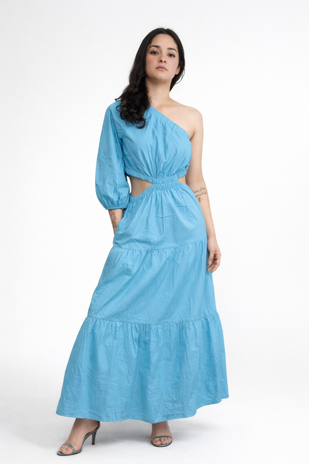 Skyline One-Shoulder Cutout Maxi Dress