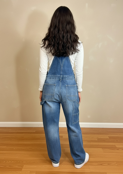 FLAMINGALS Effortless Denim Overalls