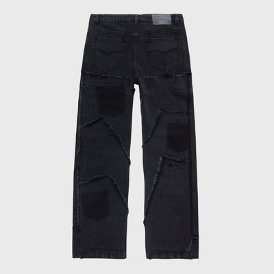 Reconstructed Panel Denim Jeans