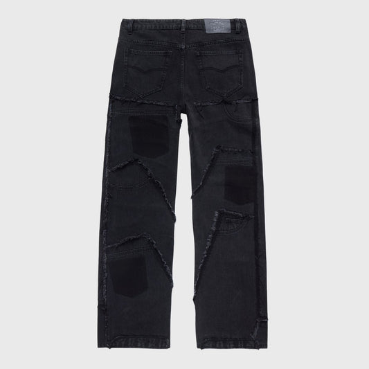 Reconstructed Panel Denim Jeans