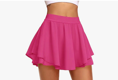 Pleated Tennis Skort – Pink (Skirt with Built-In Shorts) | Grae Collection