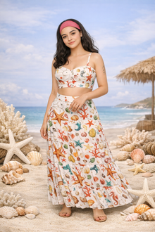 Coastal Summer Set – Shell Print Two Piece