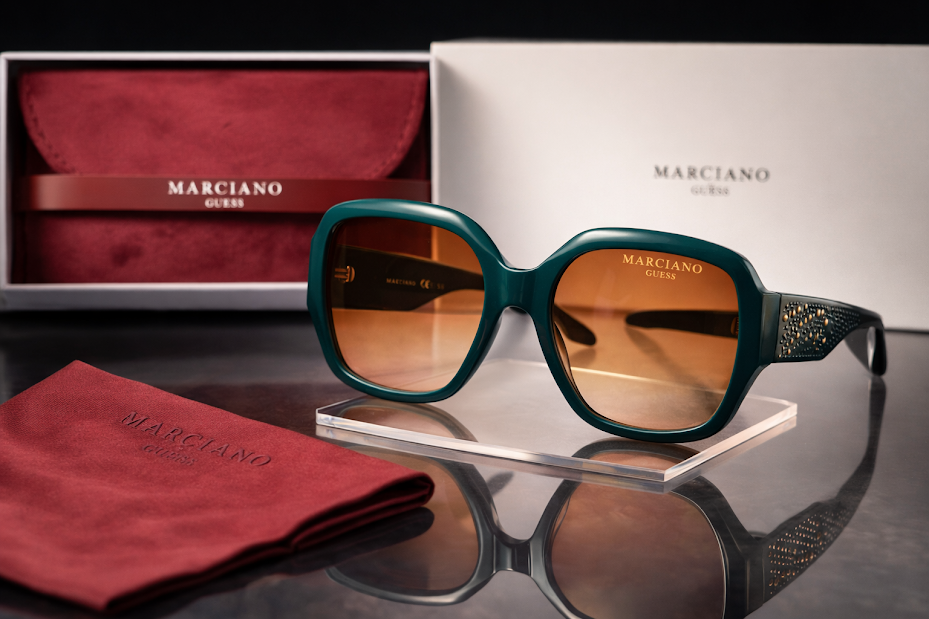 Marciano by Guess Oversized Square Sunglasses – Emerald Green